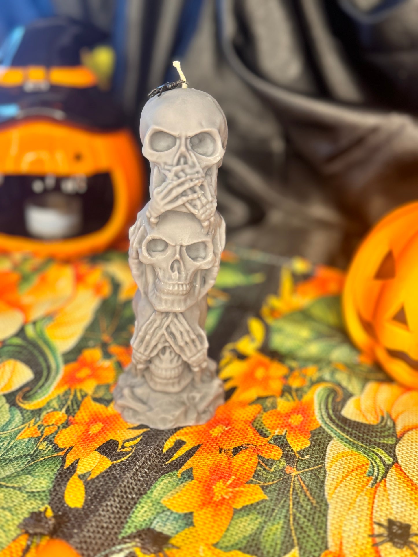 Totenkopf | Totenköpfe | Totenkopfkerze |Skelett Kerze | vegane Kerze |