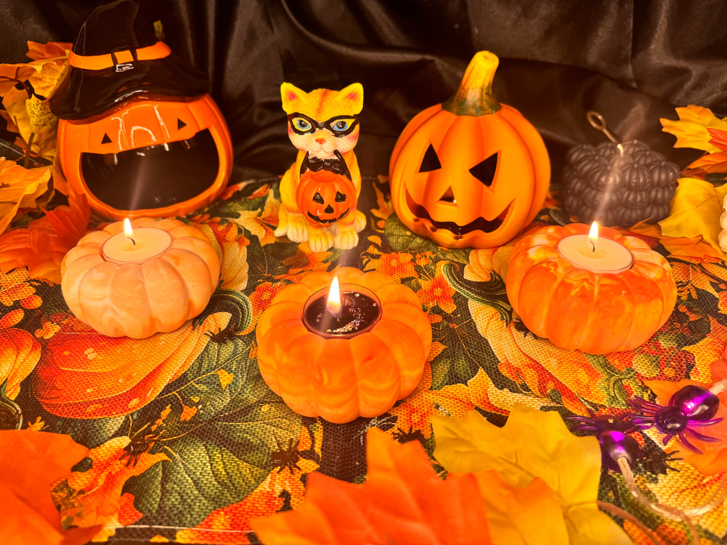 Kürbisteelichthalter | Teelichthalter | Herbst | Halloween