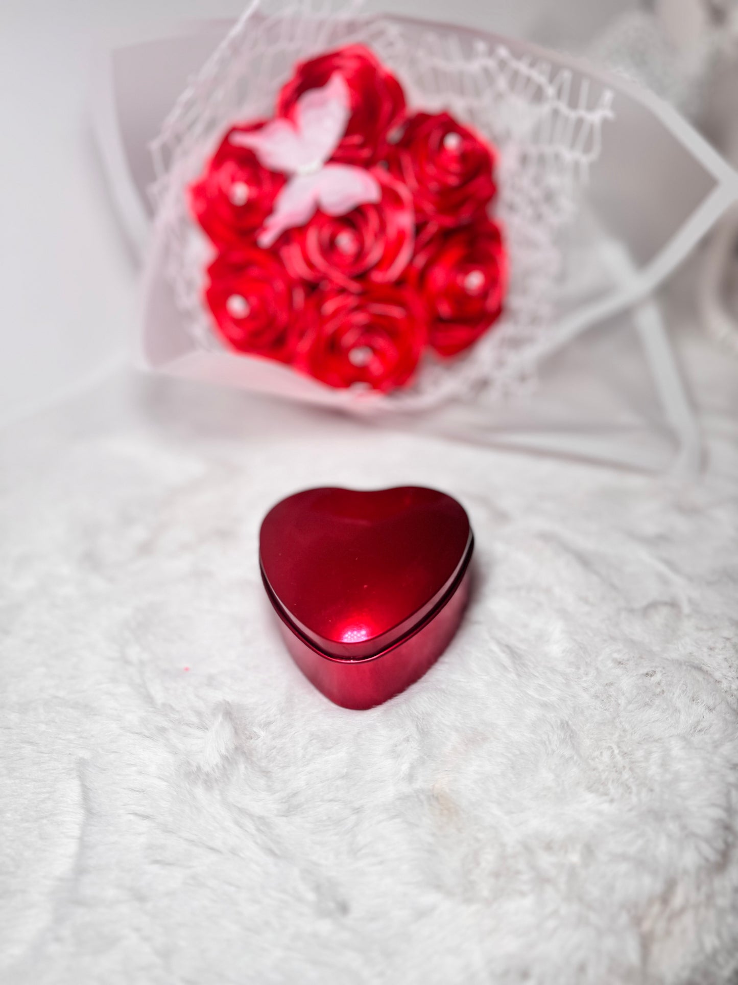 Herz Duftwachs | Fruchtiger Duft | Beerenduft | Valentinstag | Liebesduft | Herzform