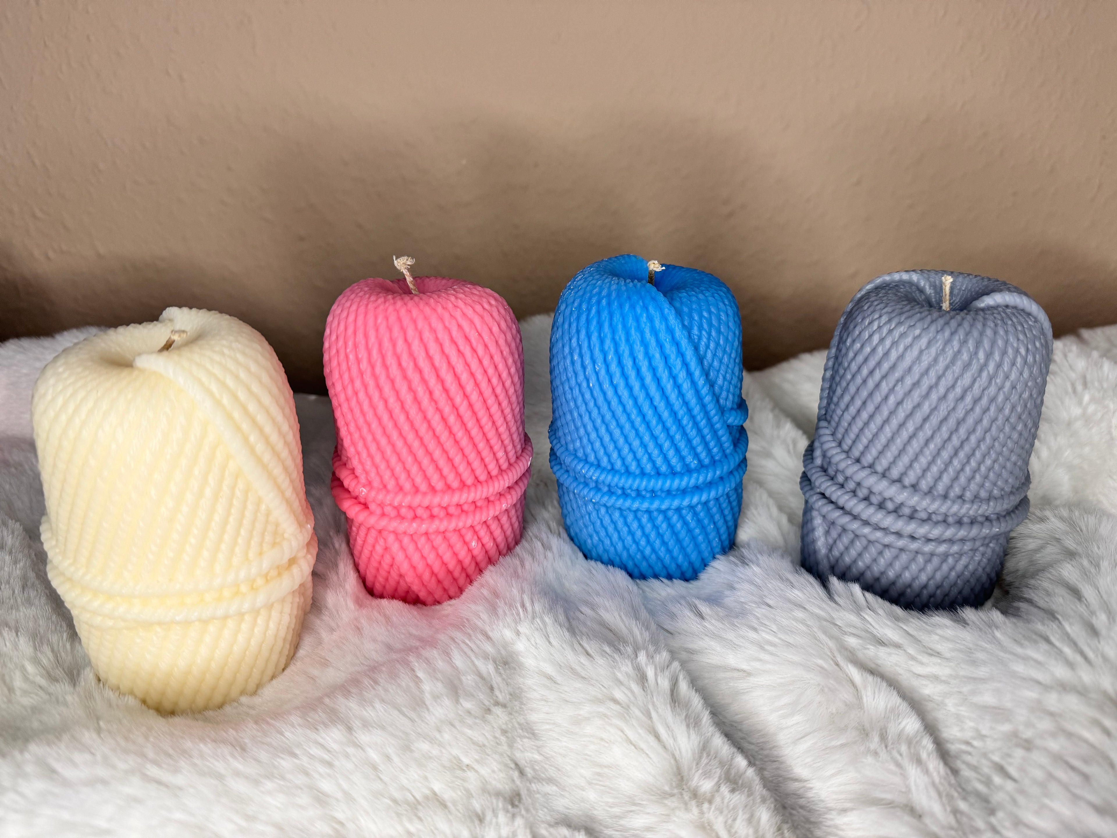 Wollknäuel lang | Wollkerze