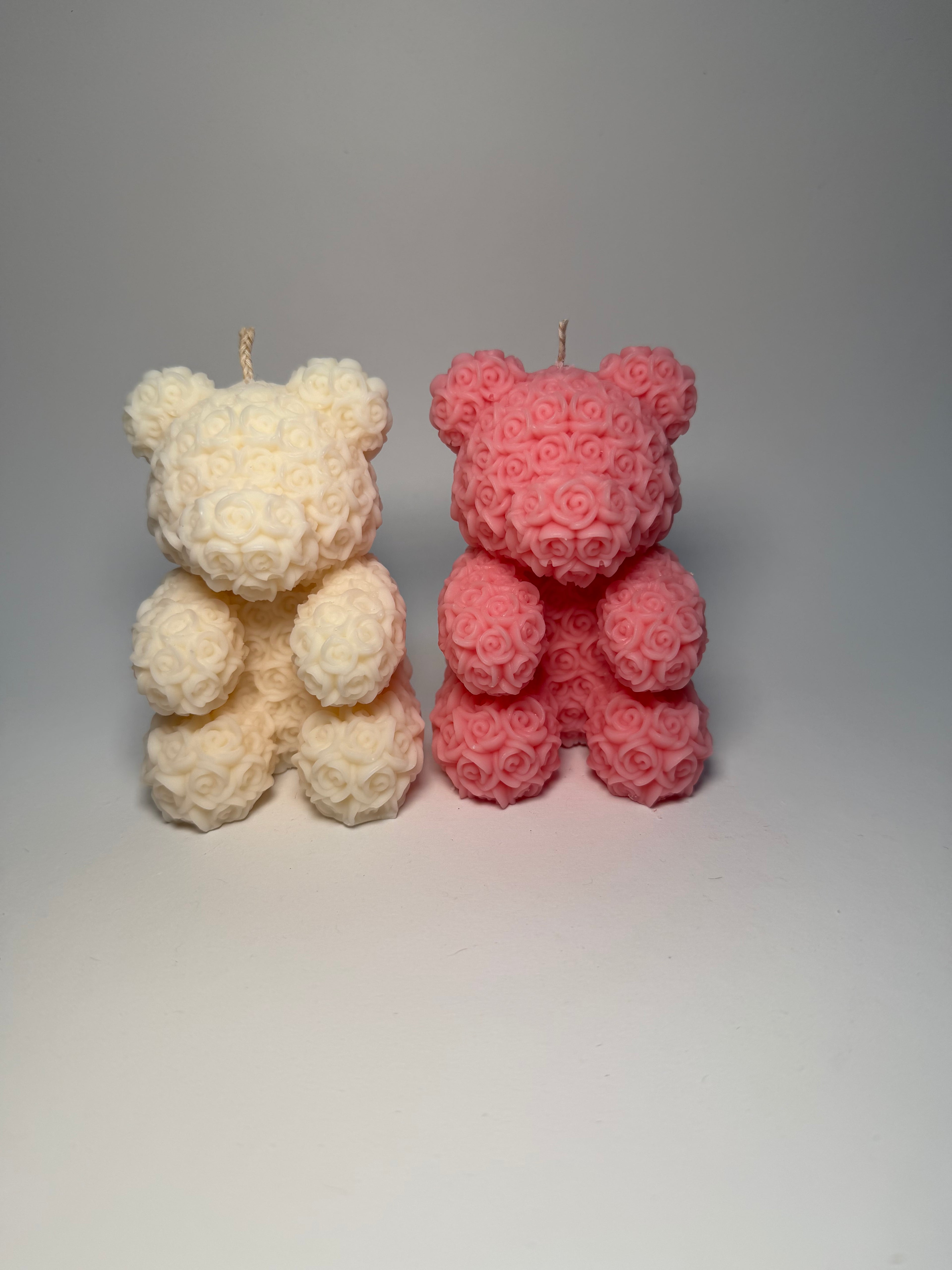 Rosenteddy|Teddykerze | Rosenteddykerze| Bärkerze