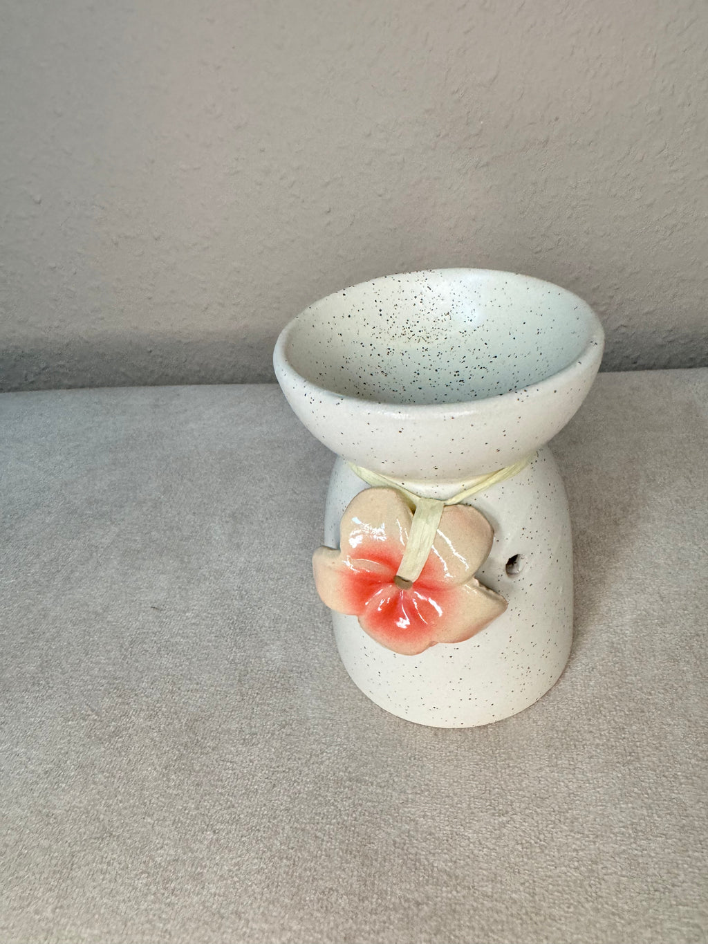 Duftlampe | Blumenduftlampe| Steinoptik| Blume Keramik