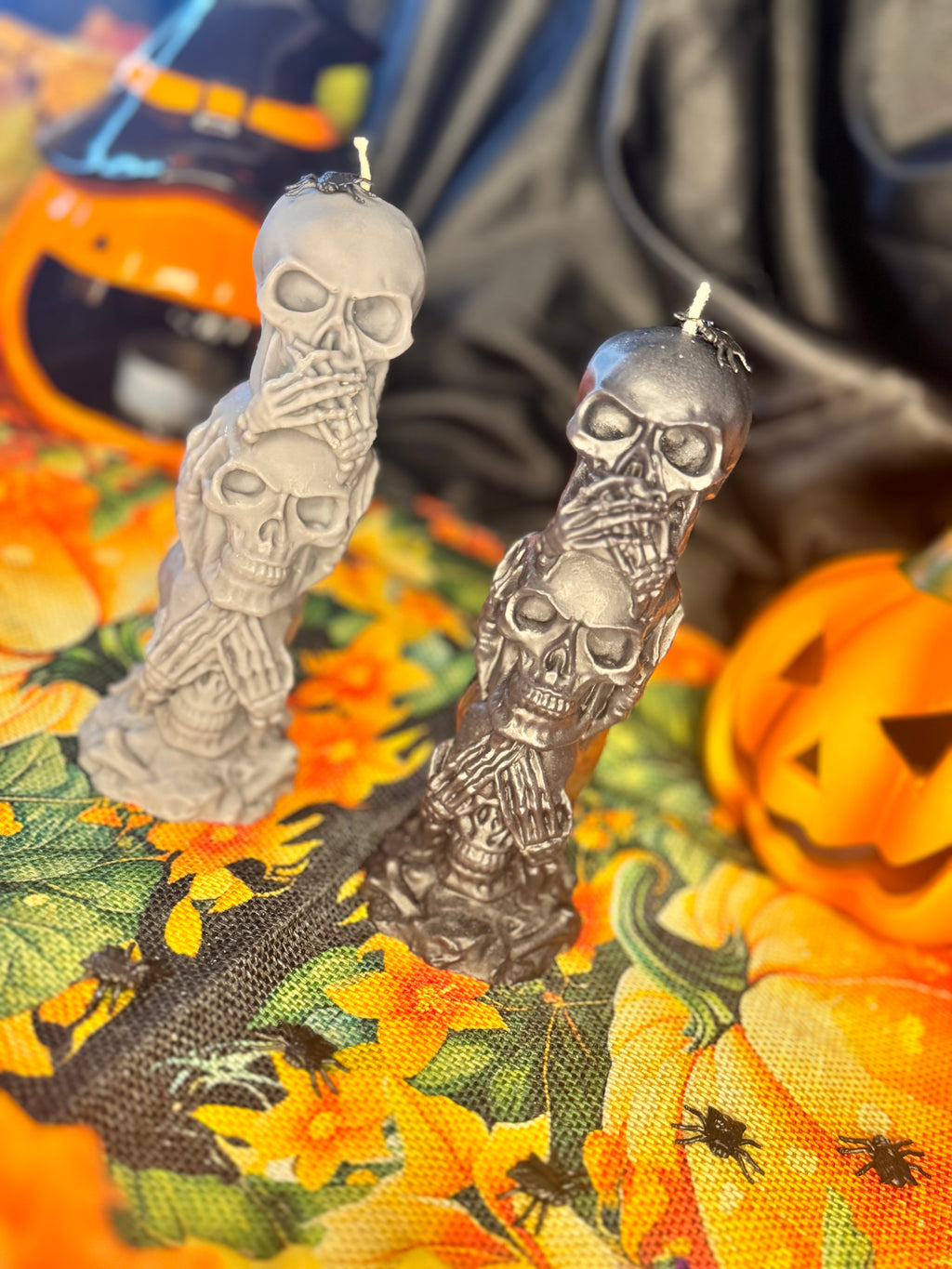 Totenkopf | Totenköpfe | Totenkopfkerze |Skelett Kerze | vegane Kerze |