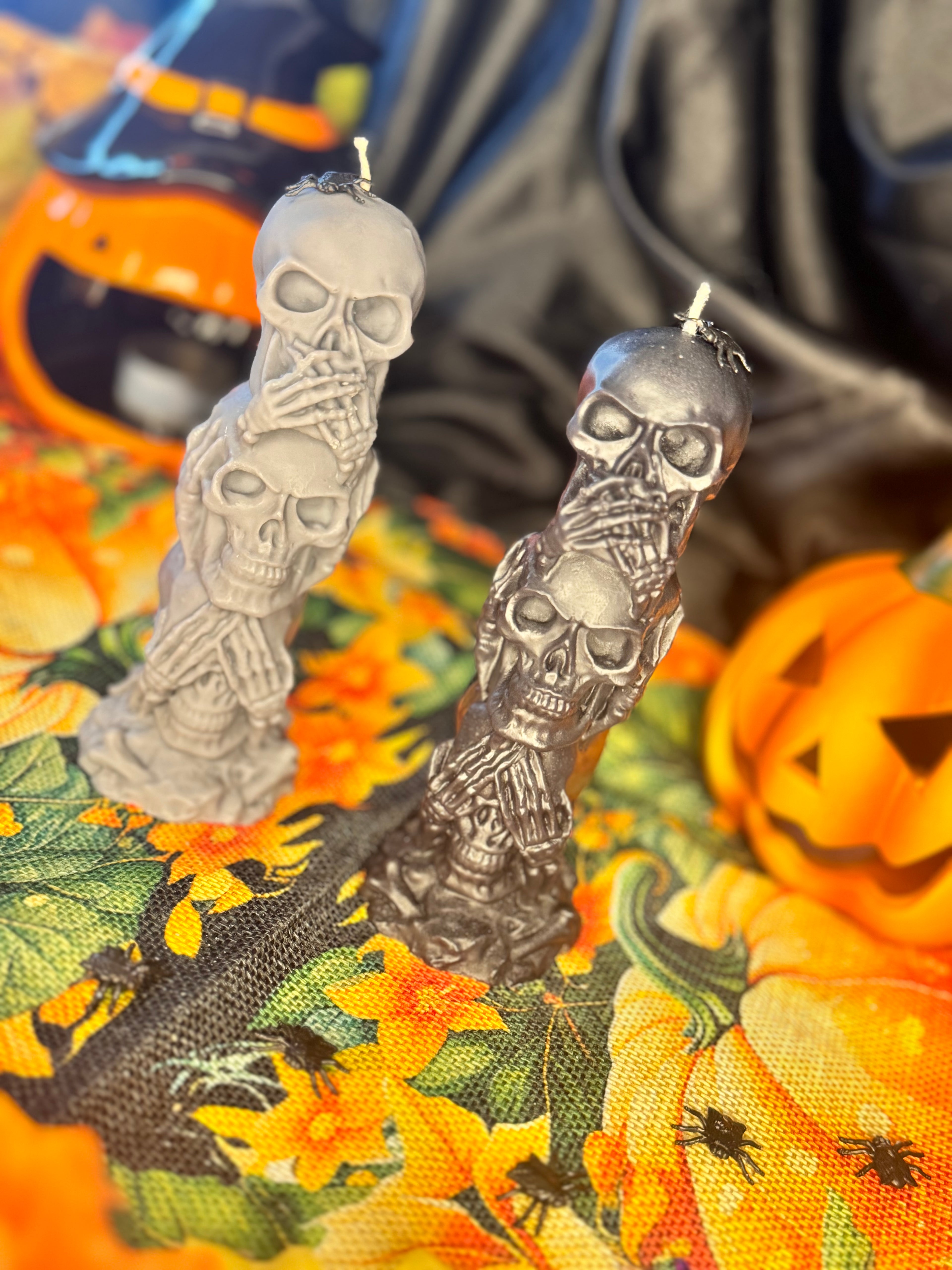 Totenkopf | Totenköpfe | Totenkopfkerze |Skelett Kerze | vegane Kerze |