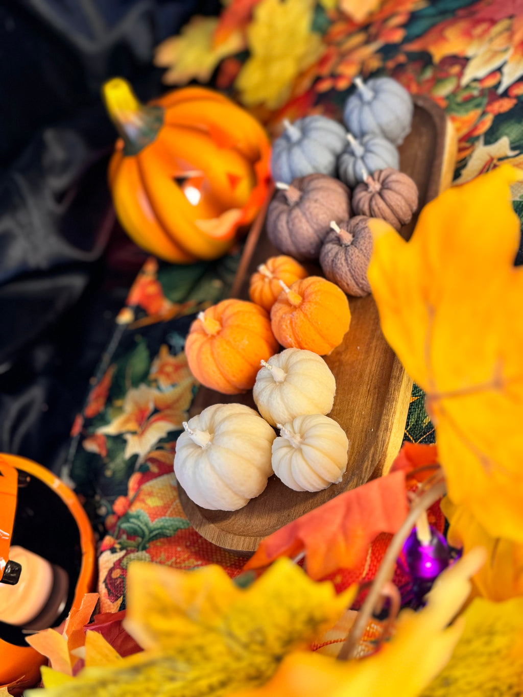 Kürbis Kerze | 3er Set| Geschenkebox| Herbstkerzen | Kürbisse| Halloween | Herbstdeko