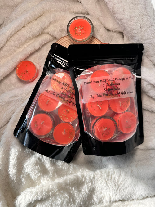 Cranberry trifft auf Orange & Zimt | Teelichter | weihnachtlicher Duft | Teelicht