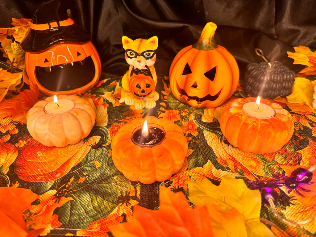 Kürbisteelichthalter | Teelichthalter | Herbst | Halloween