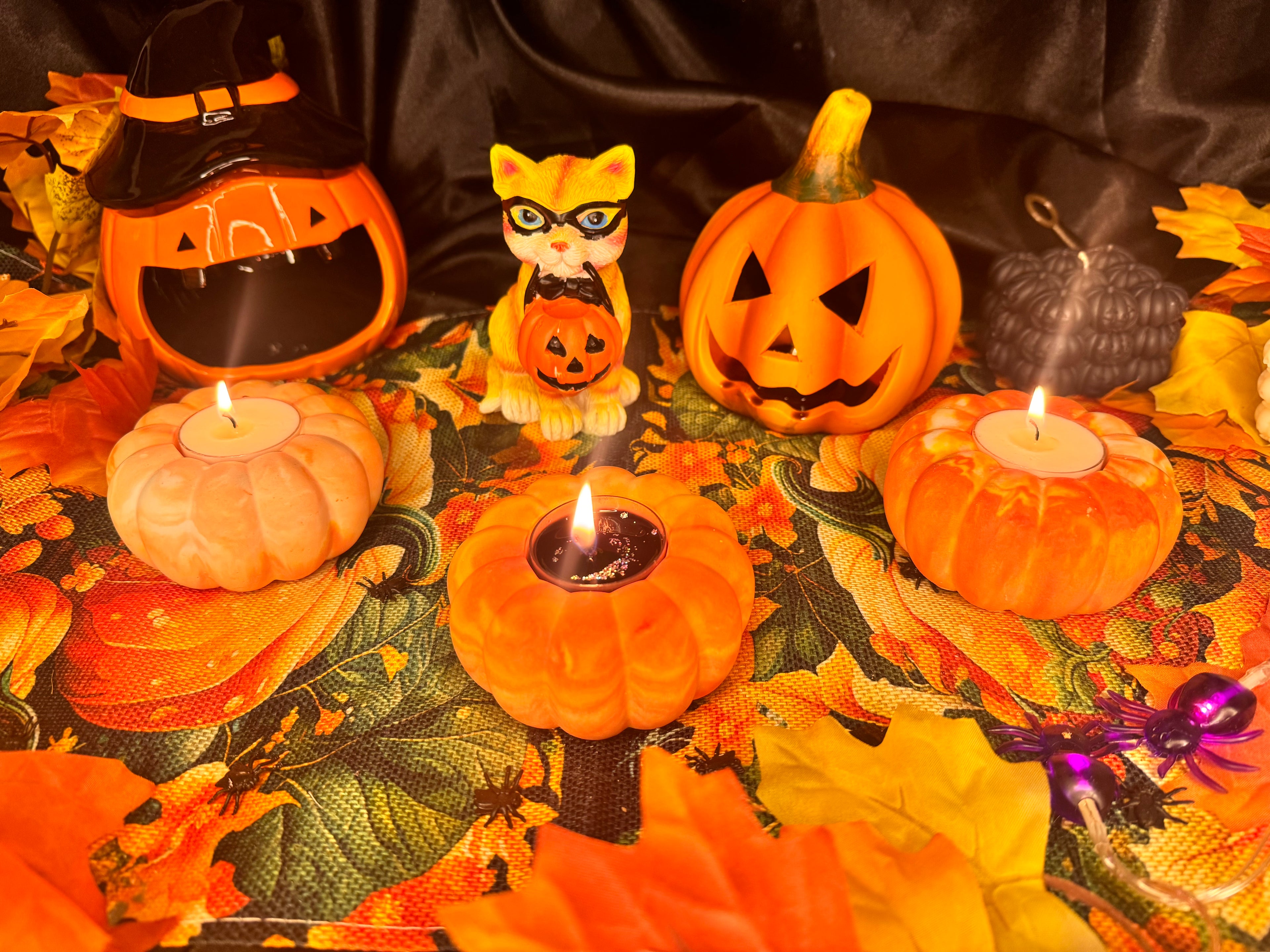 Kürbisteelichthalter | Teelichthalter | Herbst | Halloween