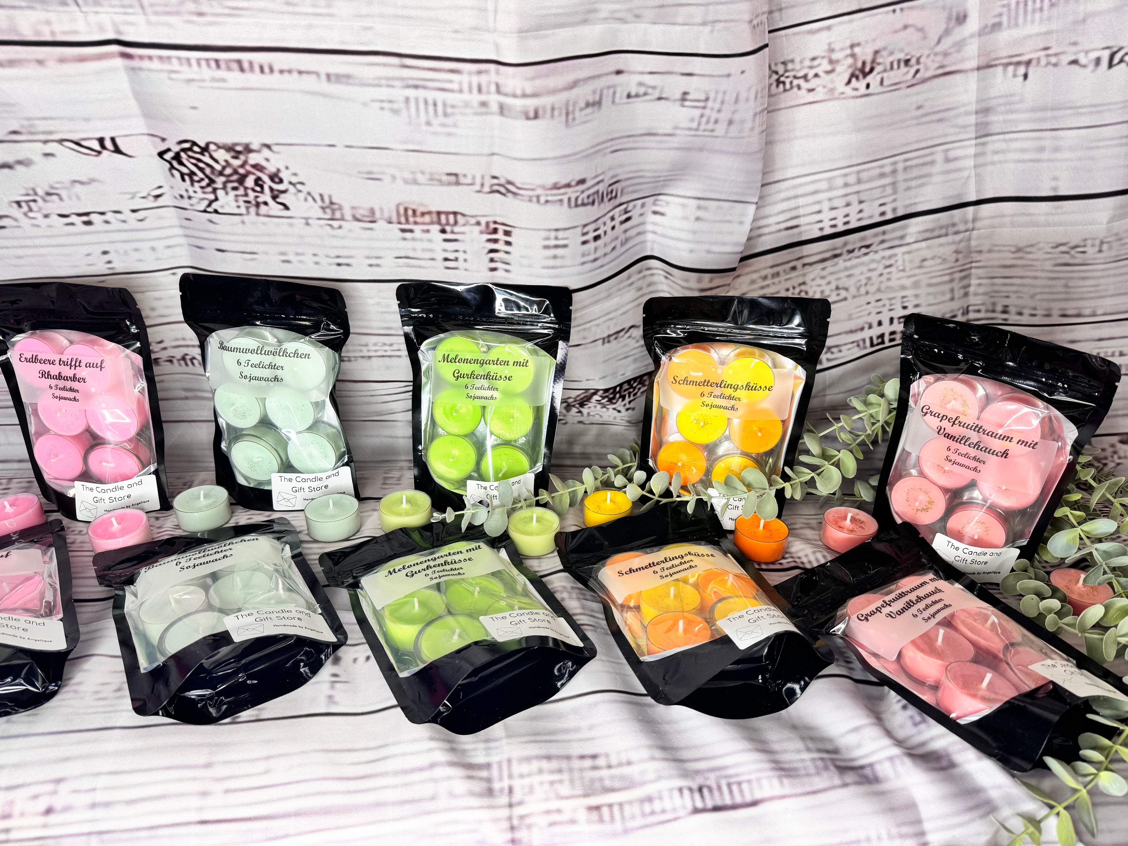 Teelichter|Teelicht|Duftteelichter|Teelichthalter|Duftwachs|Soyawachs|Gratis Teelichthalter|Glasteelichthalter