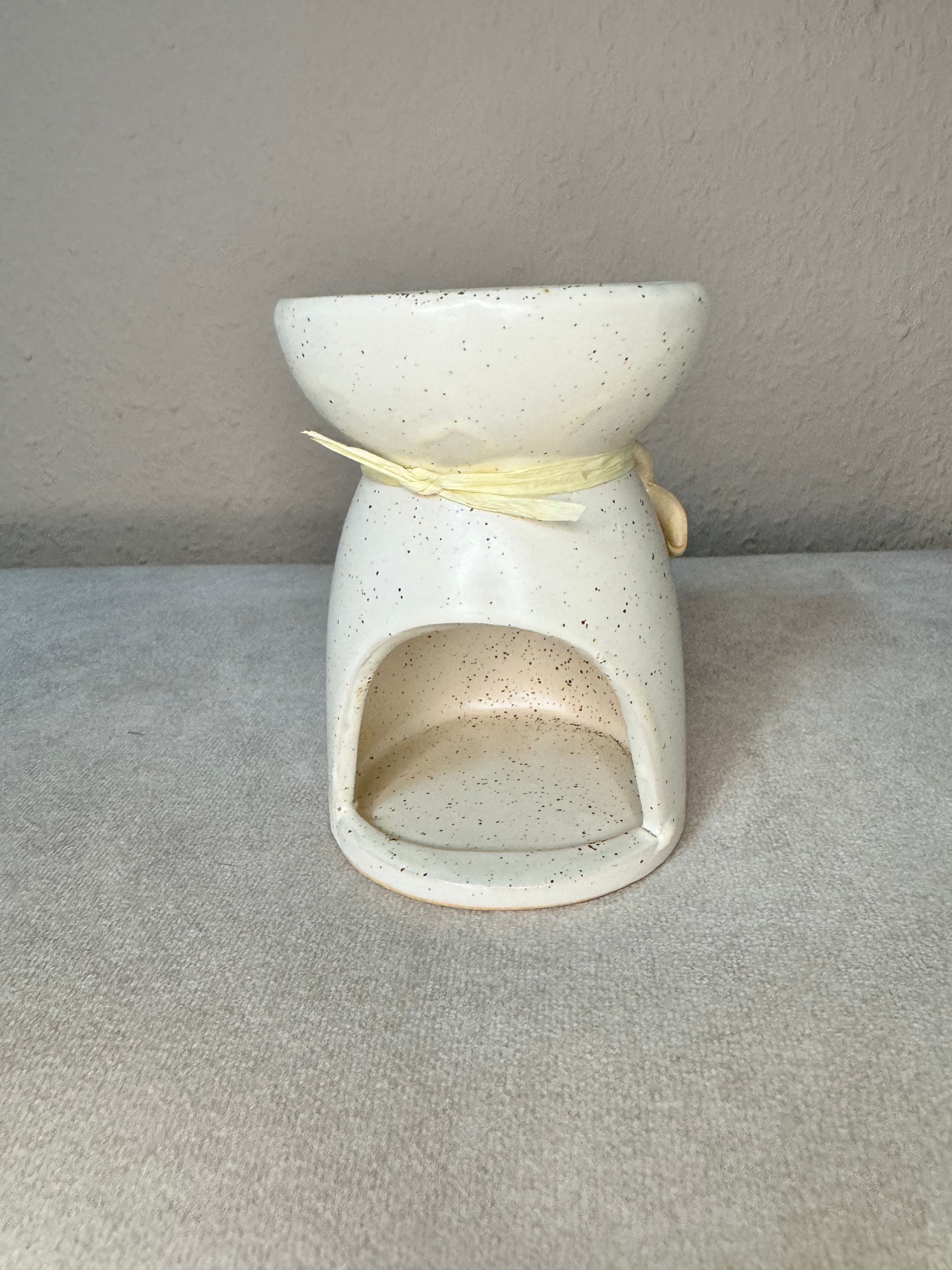 Duftlampe | Blumenduftlampe| Steinoptik| Blume Keramik