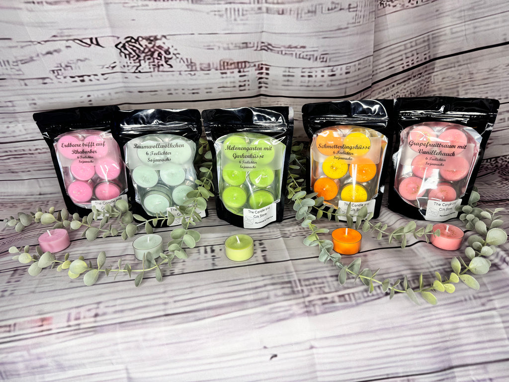Teelichter|Teelicht|Duftteelichter|Teelichthalter|Duftwachs|Soyawachs|Gratis Teelichthalter|Glasteelichthalter