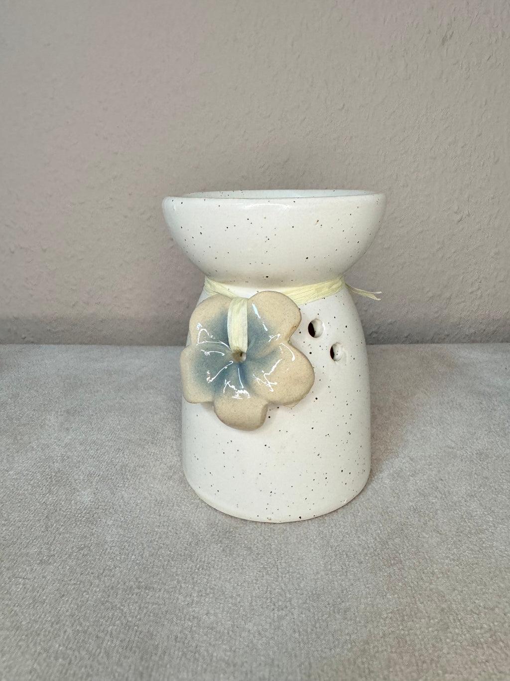 Duftlampe | Blumenduftlampe| Steinoptik| Blume Keramik