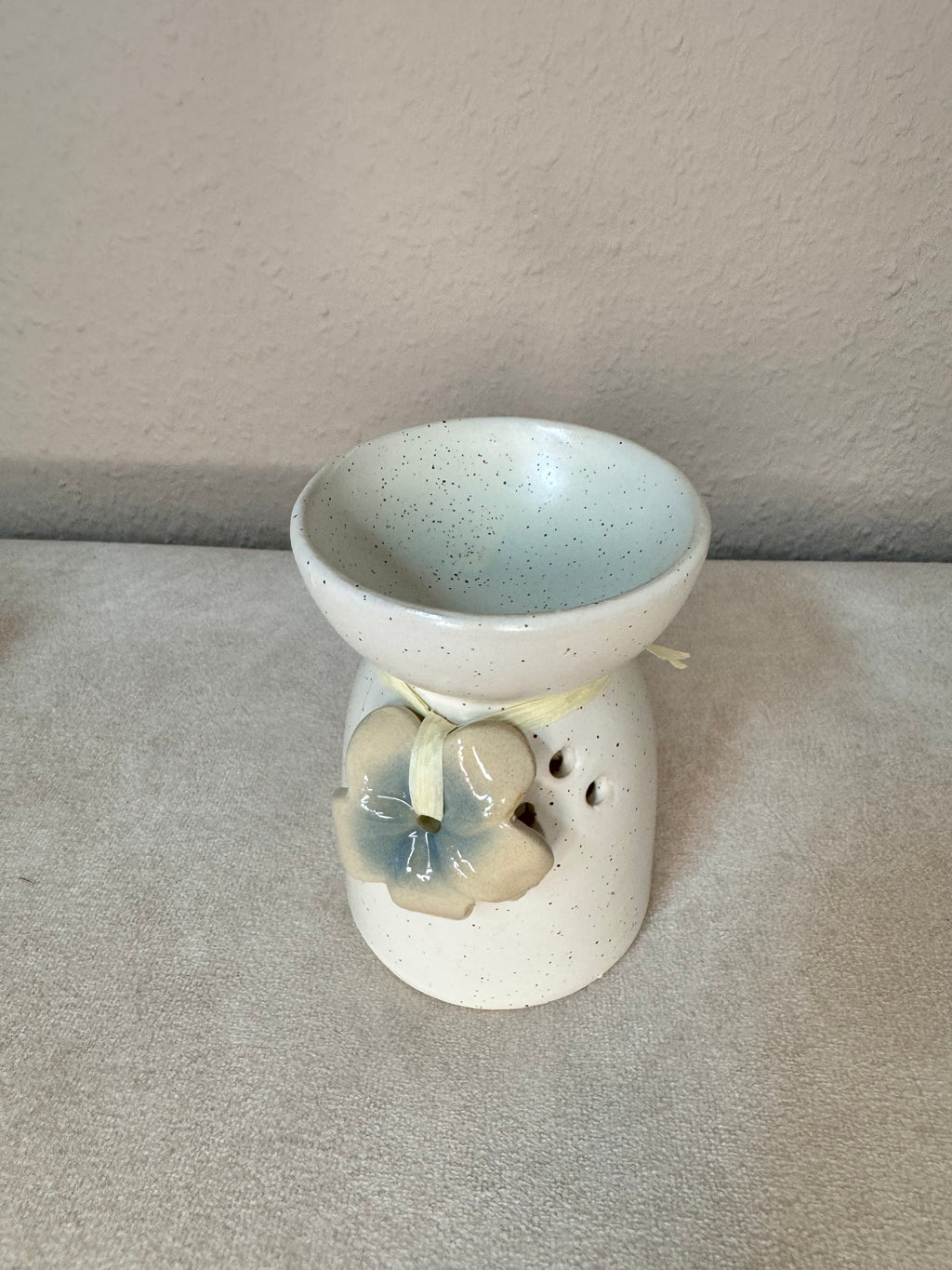 Duftlampe | Blumenduftlampe| Steinoptik| Blume Keramik