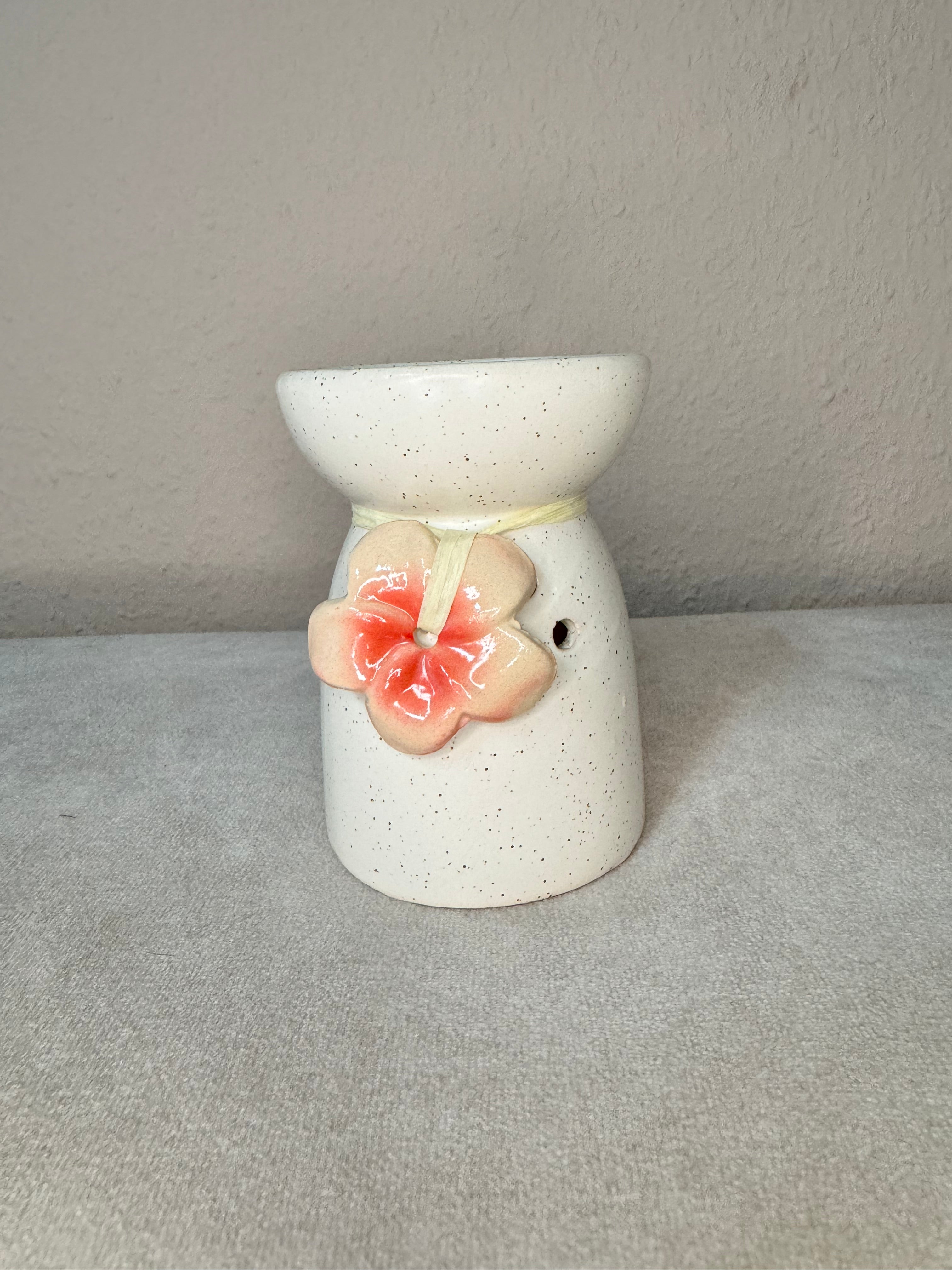 Duftlampe | Blumenduftlampe| Steinoptik| Blume Keramik